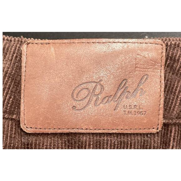 Ralph Lauren Corduroy Skirt Brown A-Line Size 8 Quiet Luxury Heritage - Picture 3 of 4